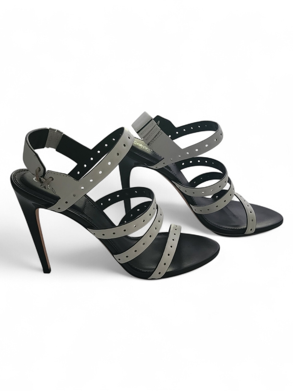 Calvin Klein Collection Strappy High Heel Sandals - White